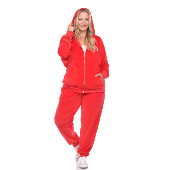 Plus Size 2 Piece Velour Tracksuit Set - Picture 2 of 6